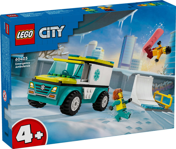 60403 Emergency Ambulance and Snowboarde