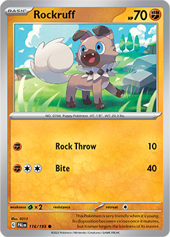 Rockruff 116/193 Paldea Evolved SV02