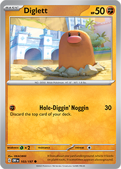 Diglett 103/197 Obsidian Flames SV03