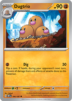 Dugtrio 104/197 Obsidian Flames SV03