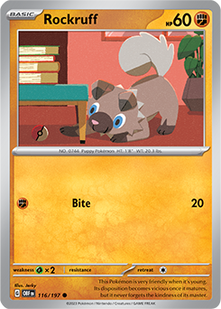 Rockruff 116/197 Obsidian Flames SV03