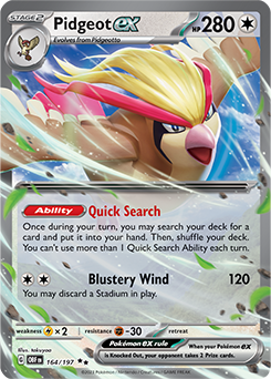 Pidgeot ex 164/197 Obsidian Flames SV03