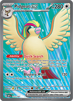 Pidgeot ex 217/197 Obsidian Flames SV03