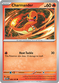 Charmander 26/197 Obsidian Flames SV03