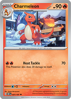 Charmeleon 27/197 Obsidian Flames SV03