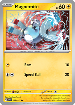 Magnemite 63/197 Obsidian Flames SV03