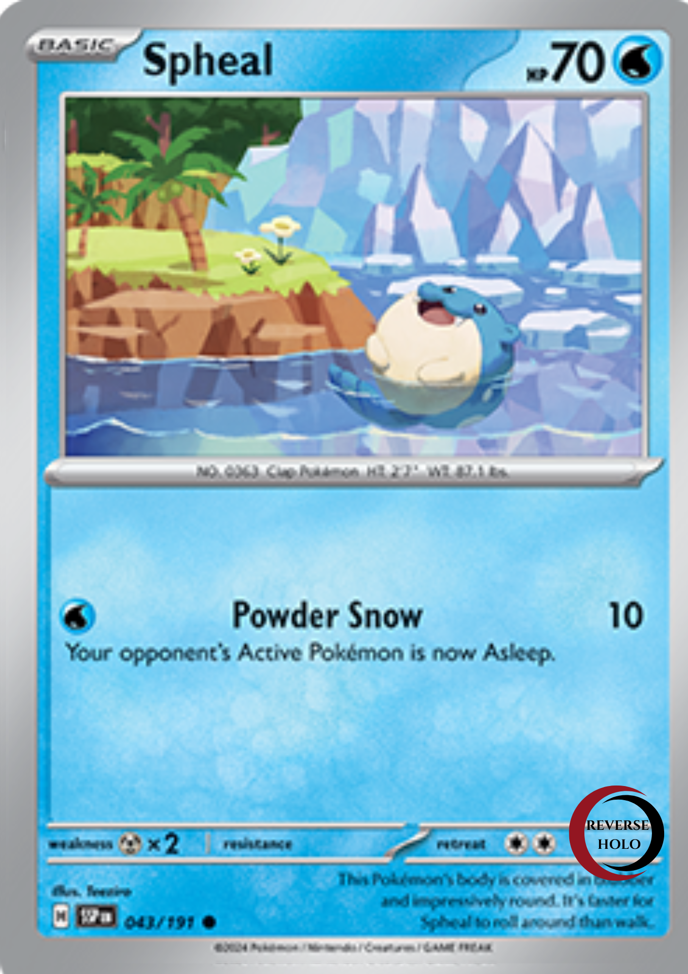 Spheal 43/191 Surging Sparks SV08 Revers