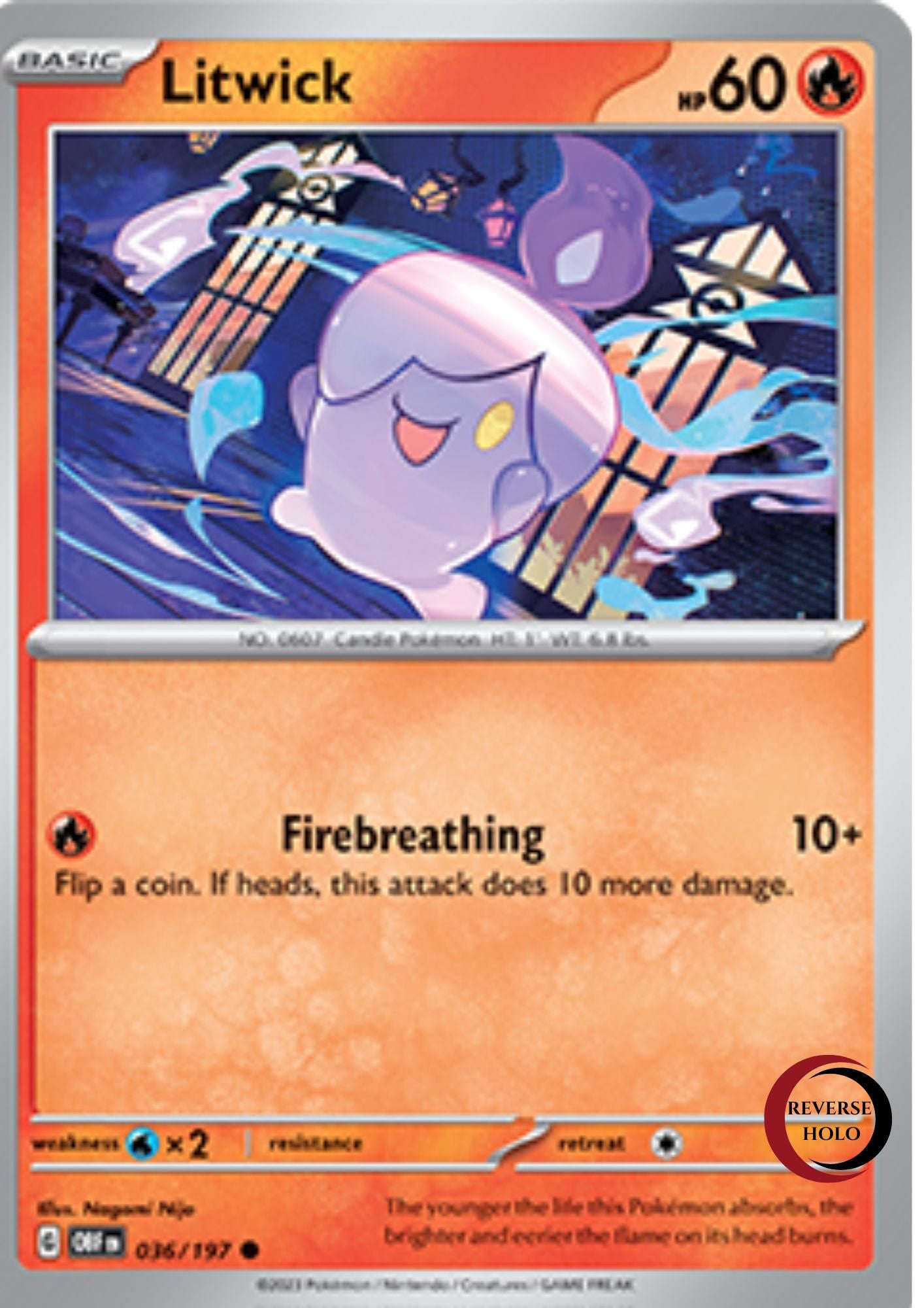 Litwick 36/197 Obsidian Flames SV03 (Rev