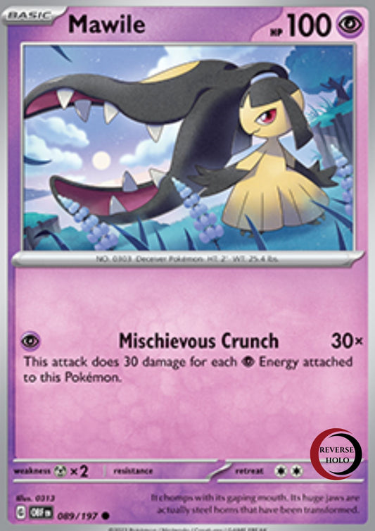 Mawile 89/197 Obsidian Flames SV03 (Reve