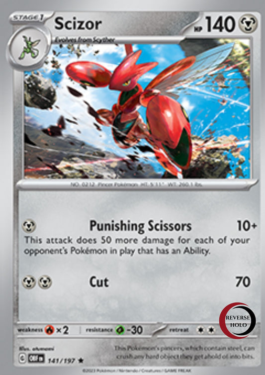 Scizor 141/197 Obsidian Flames SV03 (Rev