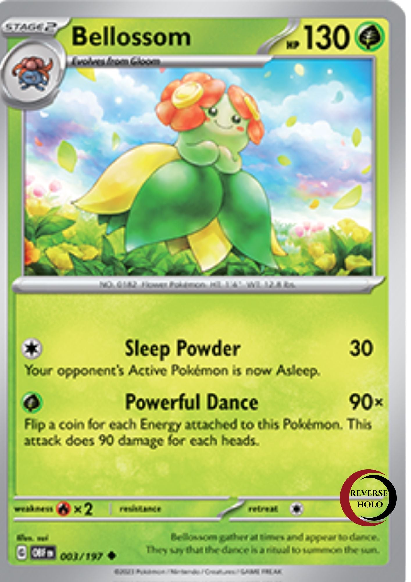 Bellossom 3/197 Obsidian Flames SV03 (Re