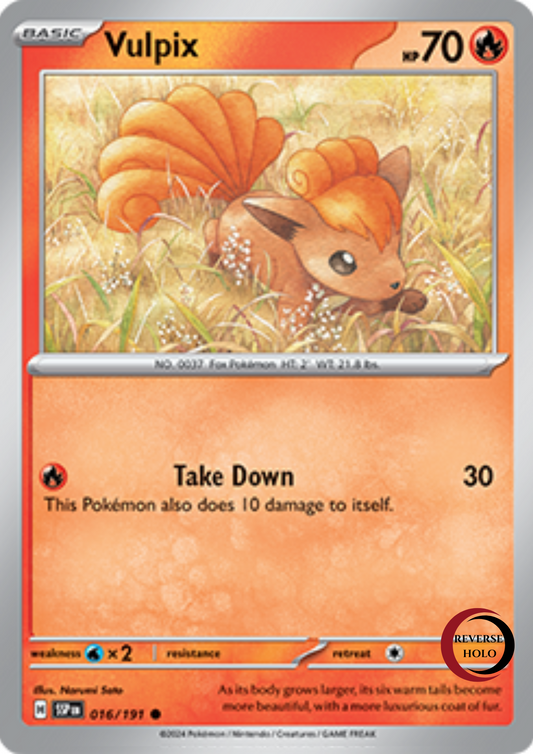 Vulpix 16/191 Surging Sparks SV08 Revers