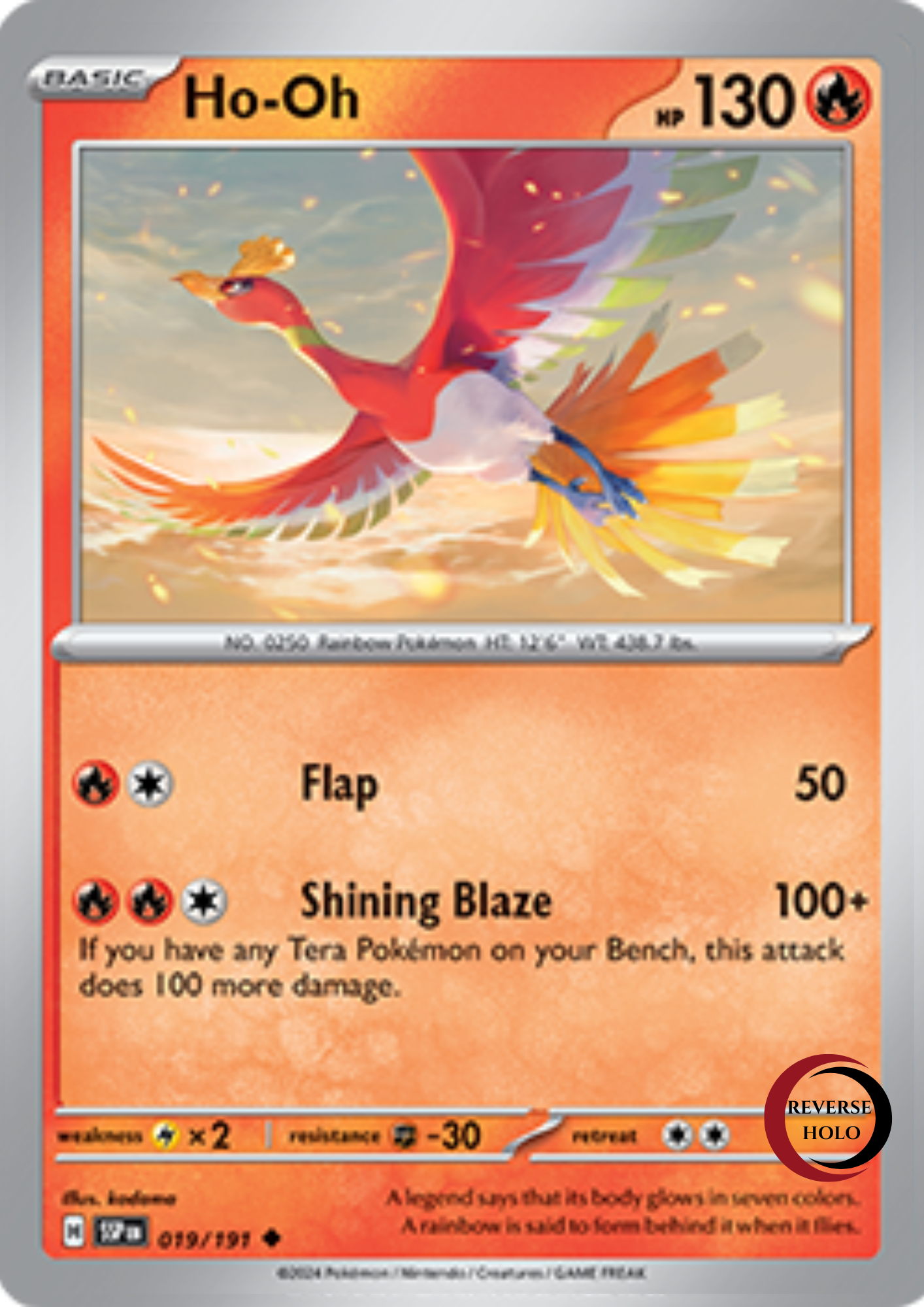 Ho-Oh 19/191 Surging Sparks SV08 Reverse